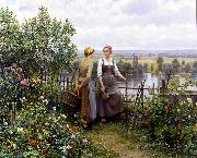 Daniel Ridgeway Knight Maria and Madeleine on the Terrace oil painting on canvas